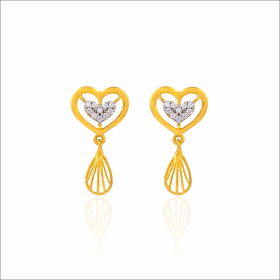 Eternal Heart Gold Earrings