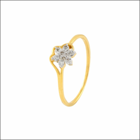 Dazzling Floral Motif Diamond Ring