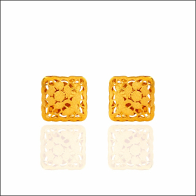 Glimmering Radiance Gold Earrings