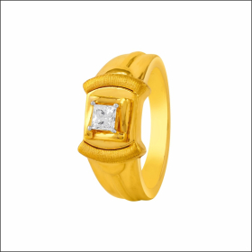 Crowned Chest Gold Ring