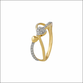 Ethereal Entwined Hearts Diamond Ring