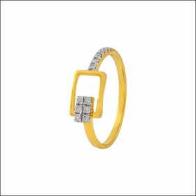 Modern Geometric Cluster Set Diamond Ring