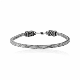 Rugged Vintage Sterling Silver Bracelet