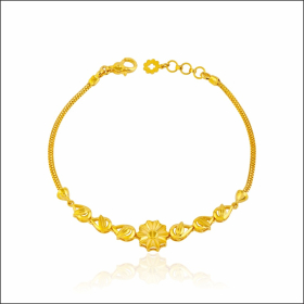 Florid Bloom Yellow Gold Bracelet