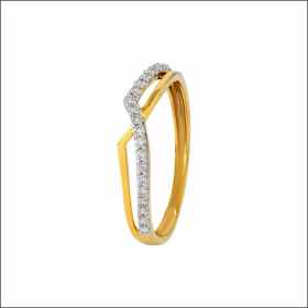 Dazzling Crossover Pattern Diamond Ring