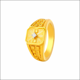 Contemporary Style Gold Ring