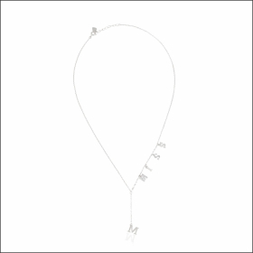 Dainty Sterling Silver Alphabet M Pendant Chain