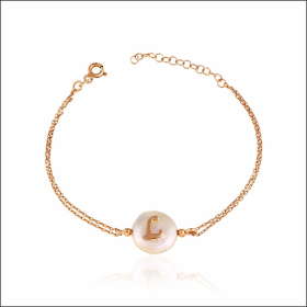 Refined Elegance Alphabet L Silver Bracelet