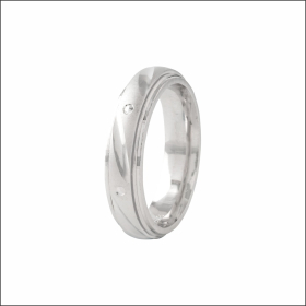 Contemporary Edge Silver Band