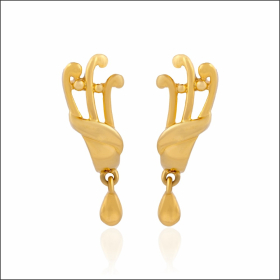 Chic Artistic Fluid Gold Drop Earrings