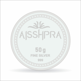 Aisshpra 999 Purity 50 gram Precious Fine Silver Coin Perfect Gift For Every Occasion