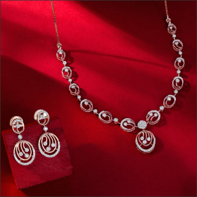 Opulent Loop Diamond Necklace Set