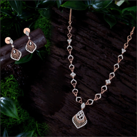 Exquisite Sparkle Diamond Necklace Set