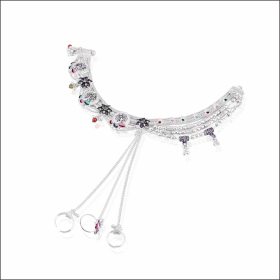 Heritage Hues Silver Pawjeb with Toe Rings