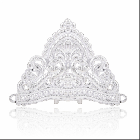 Traditional Silver Fancy Mukut for Idols