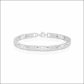 Classic Opulence Silver Baby Bracelet