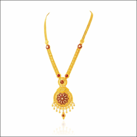 Graceful Allure Meena Design Gold Necklace