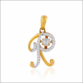 Ravishing Alphabet R Gold Locket