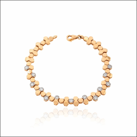 Sophisticated Sparkle Dual tone Gold Bracelet