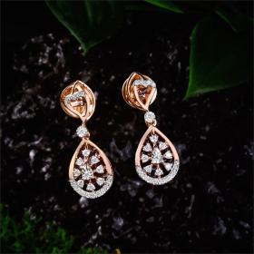 Radiant Heartdrop Diamond Necklace Earrings