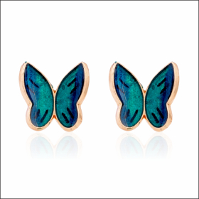 Fluttering Butterfly Rose Gold Earrings