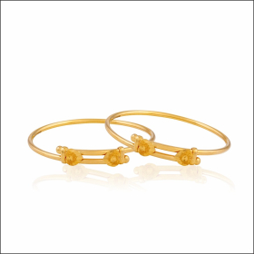 Joyful Charm Gold Bangle Bracelet