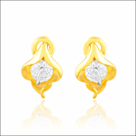 Classic Edge Gold Stud Earrings