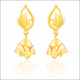 Modern Grace Gold Latkan Earrings