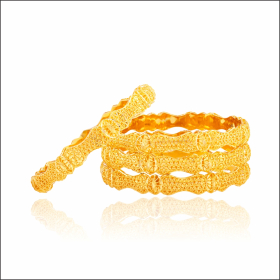 Entrancing Gold Bangles