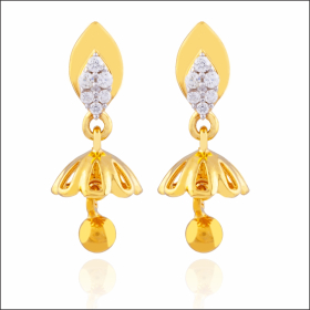 Dazzling Teardrop Gold Earrings
