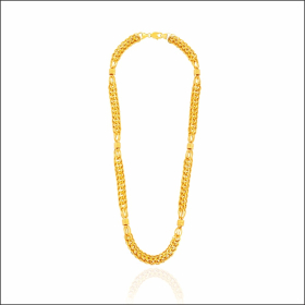 Sculpted Glamour Gold Chain