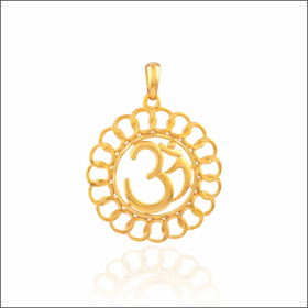 Sacred OM Gold Pendant