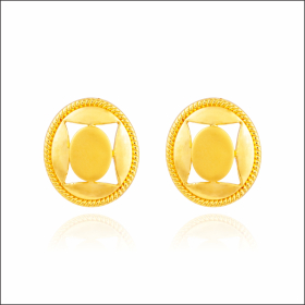 Sparkling Grace Gold Stud Earrings