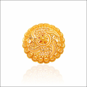 Blooming Radiance Floral Pattern Gold Ring
