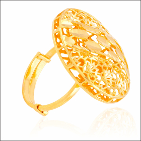 Mesmerising Maze Gold Cocktail Ring in 22 Kt