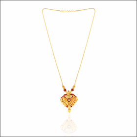 Traditional Whisper Classical Geru Design Gold Necklace