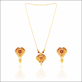 Splendid Geru Design Gold Necklace Set