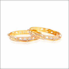 Graceful Splendor Gold Bangles