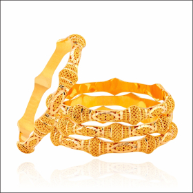Stellar Shine Gold Bangles