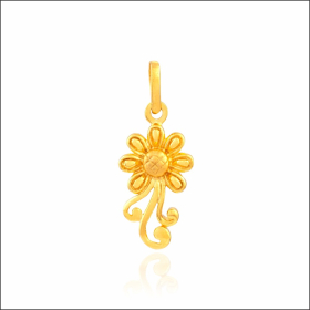 Spirited Sunflower Gold Pendant
