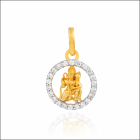 Graceful Resilience Mahabali Hanuman Gold Pendant