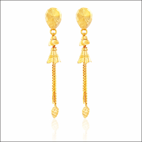Regal Glow Gold Latkan Earrings 