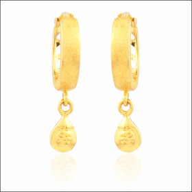 Sparkling Joy Gold Hoop Earrings