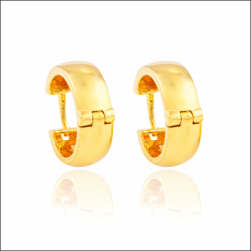 Playful Elegance Gold Bali Earrings