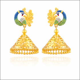Alluring Elegance Gold Jhumka Earrings