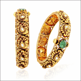 Antique Charm Gold Bangles
