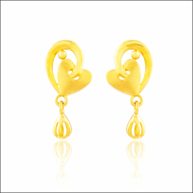 Delicate Cheerfulness Gold Latkan Earrings