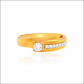 Glittering Sparkle Elegant Gold Ring