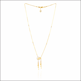 Subtle Sparkle Signity Gold Pendant Set