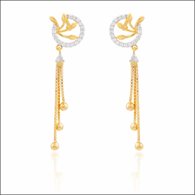 Shimmering Brilliance Signity Gold Earrings